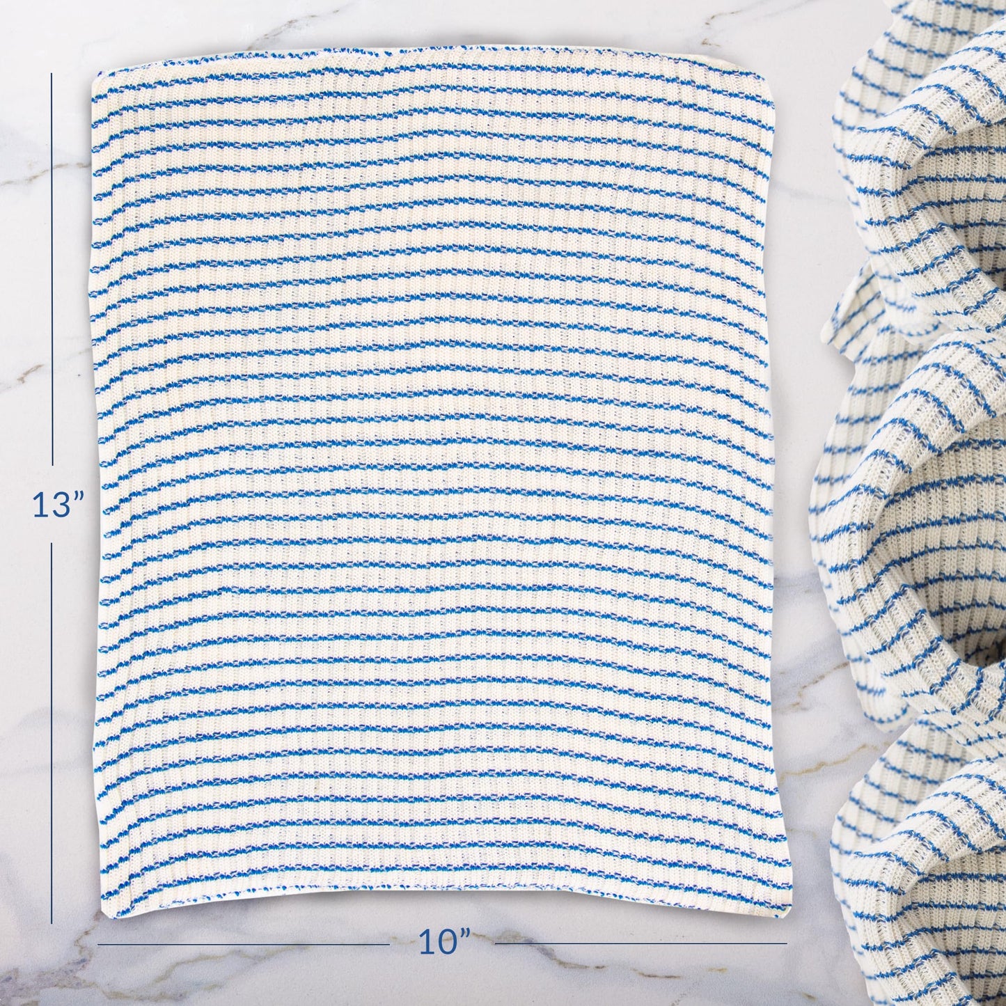 Eselect World's Best Kitchen Dish Cloths - Set of Blue Dishcloths for Washing Dishes - Absorbent Poly Cotton Waffle Weave Dish Rags, Made in USA