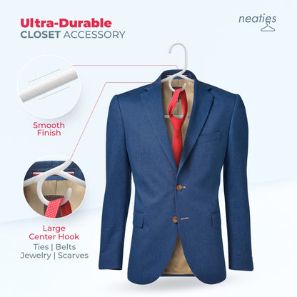 Made in USA Heavy Duty Plastic Clothes Hangers Bulk, 20 30 50 100 Pack Available, Strong Plastic Hangers, Jacket Coat Hangers, Thick Plastic Hanger for Closet and Clothing Hangars