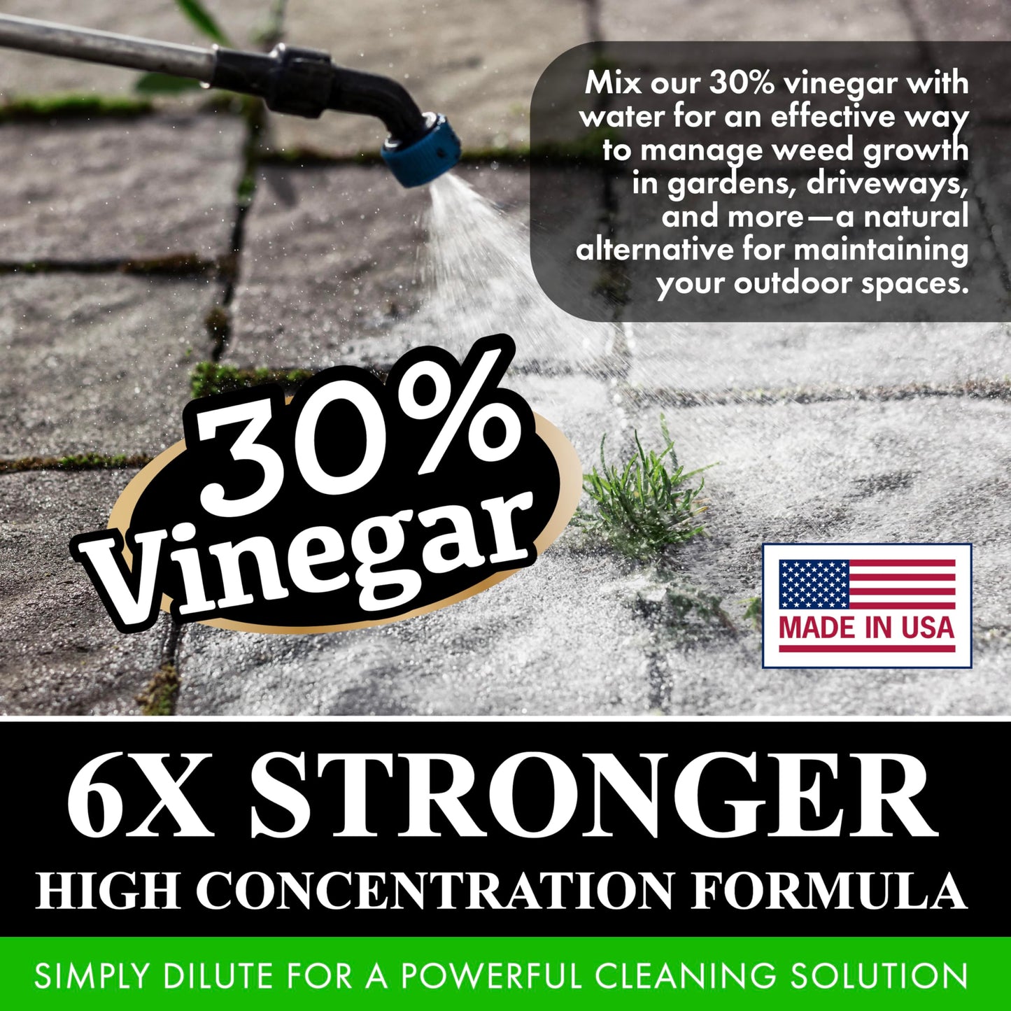 Nature's Freedom 30% Concentrated Vinegar, 2 Gallons - 6X Strength