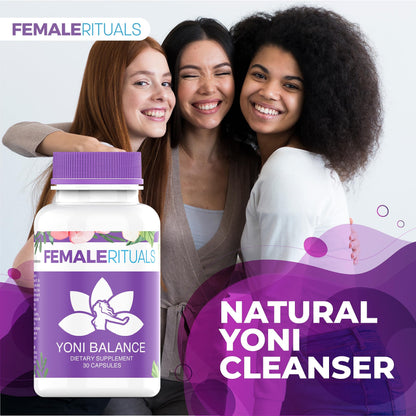 Yoni Balance Vaginal Tightening Pills | Natural Vagina Tightening & Moisture Capsules Ph Balance for Dryness | Increase Vaginal Wetness Kacip Fatimah - 30 Count Womens Wetness and Tightness Pills