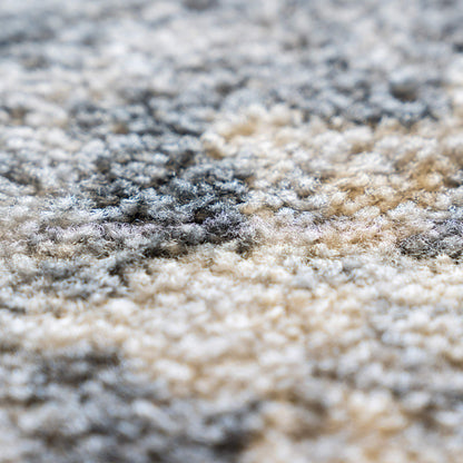 Maples Rugs Vintage Patchwork Distressed 1'8 x 2'10 Non Skid Washable Throw Rugs [Made in USA] for Entryway and Bedroom, Grey