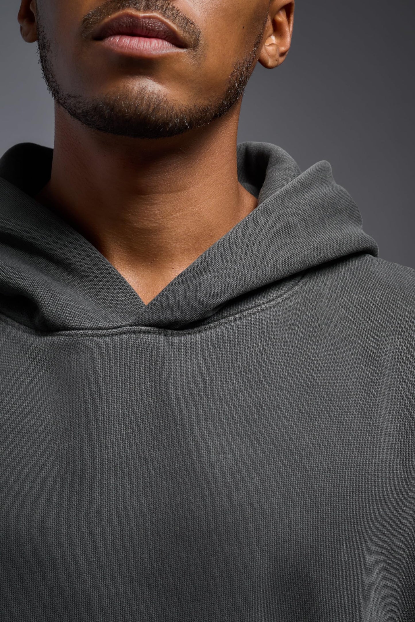 Expert Brand USA-Made Men's Oversized Heavyweight Cotton Pullover Hoodie, Charcoal, Large
