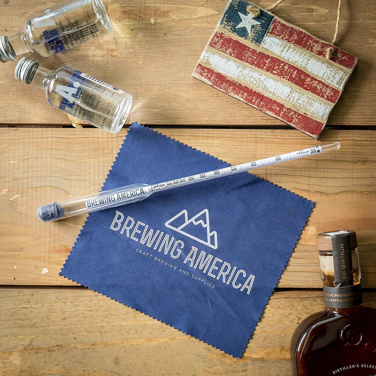 USA-Made Alcohol Hydrometer Tester 0-200 Proof & Tralle Pro Series Traceable - Distilling Moonshine Alcoholmeter for Proofing Distilled Spirits