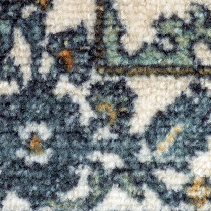Maples Rugs Benton Oriental Area Rugs – Made in USA – Washable, Non Slip Indoor Carpet for Entryway, Foyer, Kitchen, and Bathroom, 30" x 46", Beige/Multi