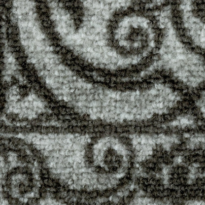 Maples Rugs Pelham Transitional Area Rugs - Made in USA - Washable, Non Slip, Indoor Carpet for Entryway, Foyer, Kitchen, and Bathroom, 1'8 x 2'10, Grey Tonal