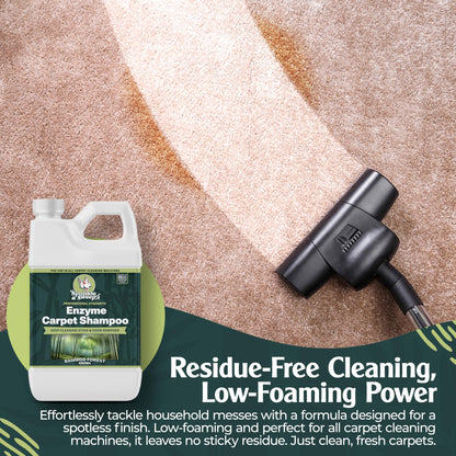 Sprinkle & Sweep Enzyme Carpet Cleaner - Enzyme Carpet Shampoo (32oz) - Carpet Cleaner Solution to Eliminate Tough Stains & Neutralize Odors - Removes Dog, Cat, All Pets Urine- Use with All Machines