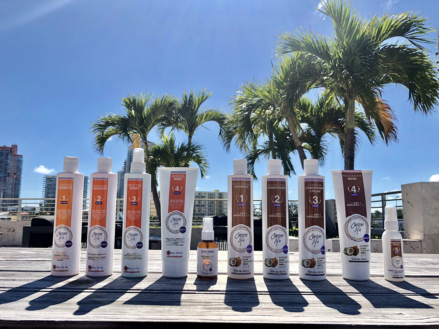 Carson Life Leave In Cream Conditioner - Repair Conditioner for Color Treated Hair - Sulfate and Paraben Free - Made with Coconut, Olive and Amla Oils, Shea Butter For Dry Damaged Hair - Made in USA