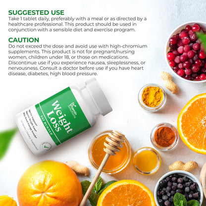 Fat Burner for Women & Men - Weight Loss Supplements with Green Tea Extract, Chromium, Vitamin B6 - Energy Booster, Belly Fat Burner & Appetite Suppressant Diet Pills - 60 Tablets