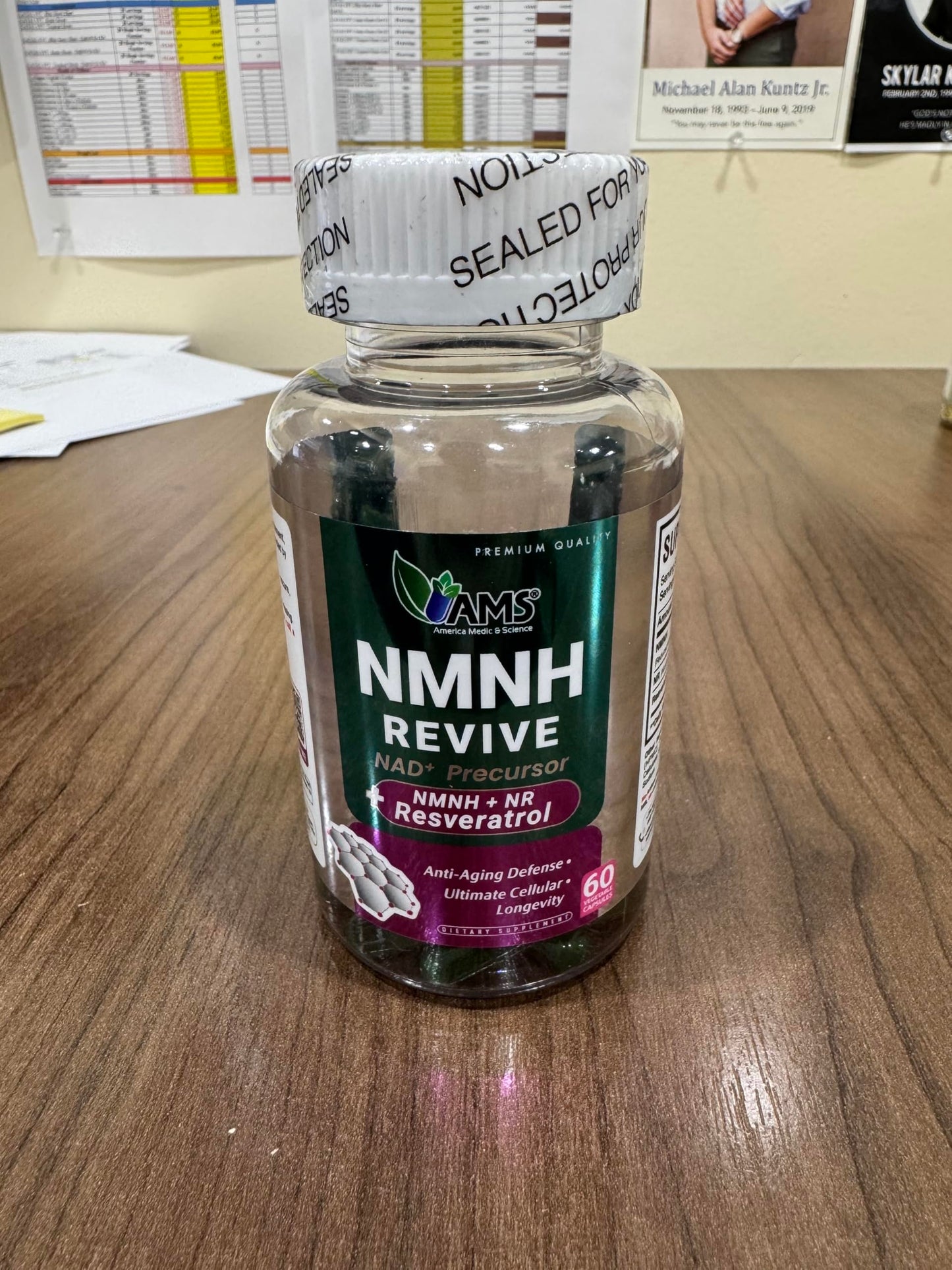 America Medic & Science NMNH Revive – Dual NAD+ Precursor Supplement for Longevity, Healthy Aging, Energy, Metabolic Function, Skin & Cellular Health – 60 Capsules for Daily Vitality
