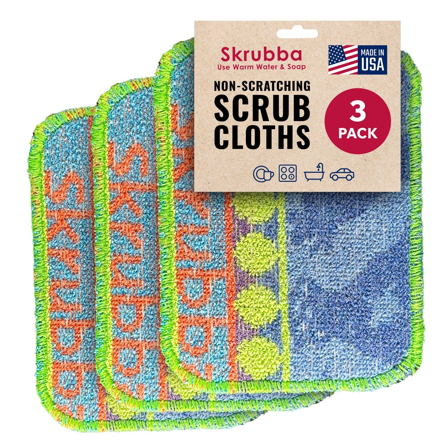 Wet-It Skrubba Non-Scratch Scouring Pad – European Scrubby Sponge for Kitchen Cleaning, Pots, Pans, Glass & Cookware – Durable Reusable Pad with Fun Chicken Design