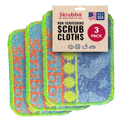 Wet-It Skrubba Non-Scratch Scouring Pad – European Scrubby Sponge for Kitchen Cleaning, Pots, Pans, Glass & Cookware – Durable Reusable Pad with Fun Chicken Design