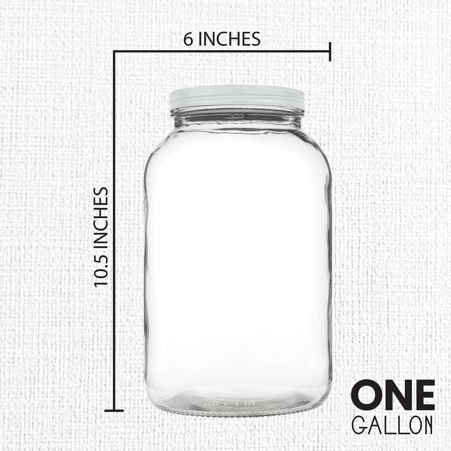 kitchentoolz Set of 3 One Gallon Large Glass Jar with Lid – Wide‑Mouth Gallon Mason Jar for Sun Tea, Pickling, Kombucha – 1 Gallon Glass Jug Made in USA