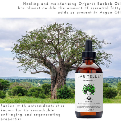 Laritelle Organic Hair Growth Treatment Nature's Love 4 oz