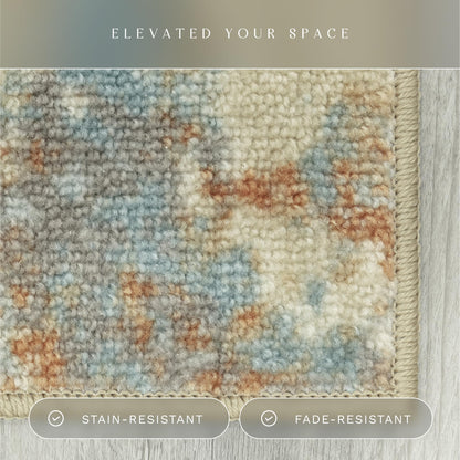 Maples Rugs Southwestern Stone Distressed Abstract Kitchen Rugs Non Skid Washable Accent Area Floor Mat [Made in USA], 2'6 x 3'10, Multi