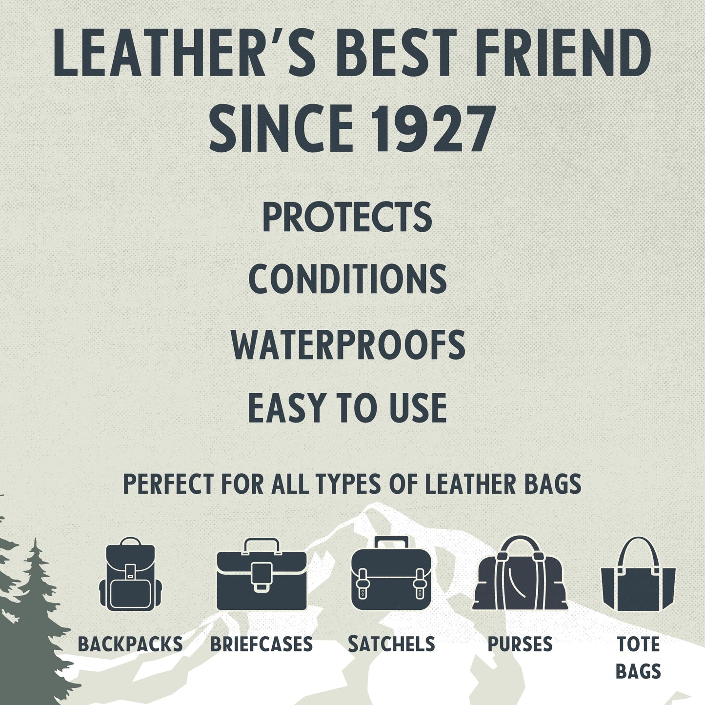 Snowshoe Balm for Bags, Made in USA Since 1927 - Protect, Condition, Restore & Waterproof - Leather Conditioner for Purses, Bags, Totes, Briefcases, Travel Bags & Leather Luggage (4 oz)