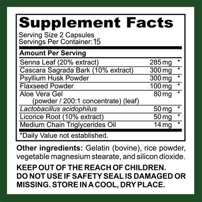 Saint Mingiano 15 Day Cleanse | Colon Detox with Natural Laxative for Constipation & Bloating. 30 Pills to Detoxify & Boost Energy | Extra-Strength Senna Leaf Supplements | Strong for Some People.