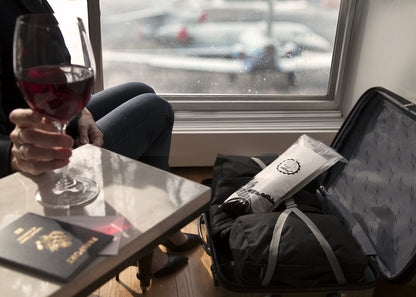 Jet Bag - Protective, Absorbent, Reusable Wine Bags for Travel - Made in the USA - Clear Back allows for Custom Insert