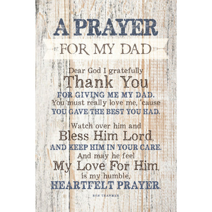 DEXSA Prayer for My Dad Wood Frame Wall Plaque for Father’s Day, Birthday Gift for Dad | Made in USA | Bonus Dad Gift, Father-in-Law Picture Frame | Best Dad Plaque from Son or Daughter