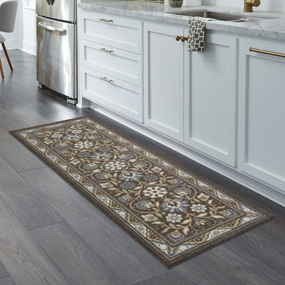 Maples Rugs Florence Runner Rug Non Slip Washable Hallway Entry Carpet [Made in USA]