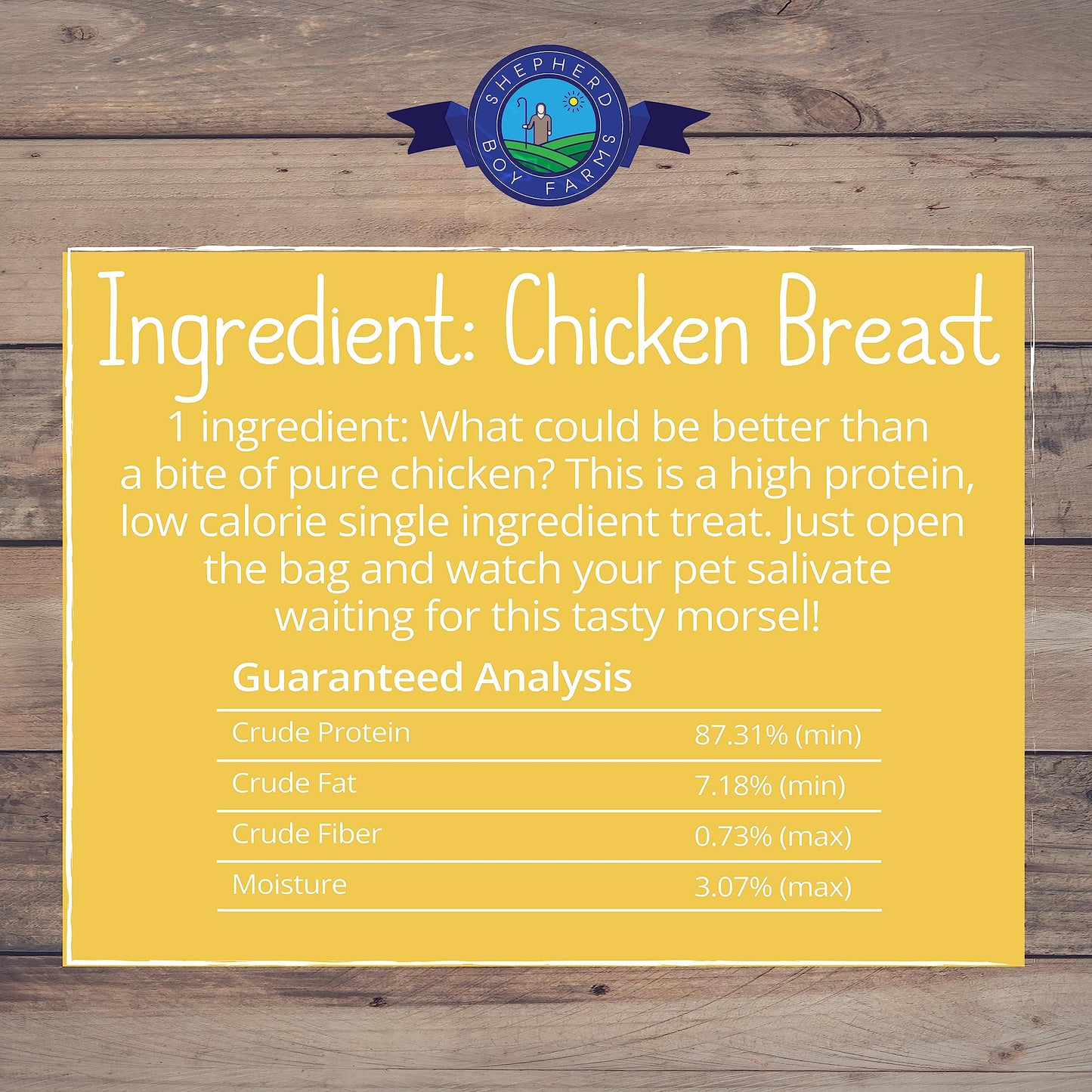 Shepherd Boy Farms Freeze Dried Dog and Cat Treats, Chicken Breast, All Natural Freeze-Dried Dog Treat & Snacks, Made in USA, High in Protein, Nutrition of Raw Food, Single Ingredient