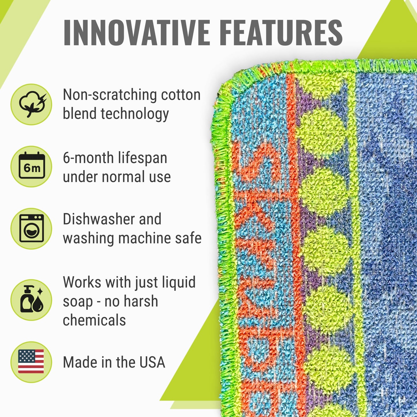 Wet-It Skrubba Non-Scratch Scouring Pad – European Scrubby Sponge for Kitchen Cleaning, Pots, Pans, Glass & Cookware – Durable Reusable Pad with Fun Chicken Design