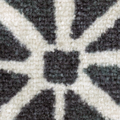 Maples Rugs Moderna Geometric Area Rugs – Made in USA – Low Pile, Non Slip Pet–Friendly Mat for Bedroom, Office, Living & Dining Room, 5' x 7', Dark Blue