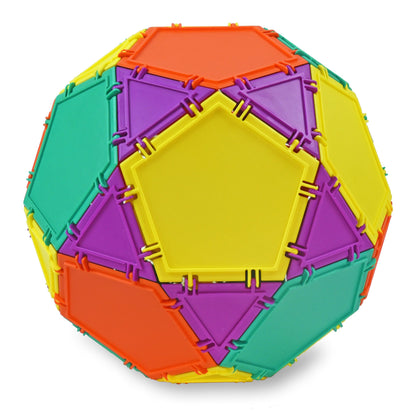 Geometiles 3D Building Set for Learning Math, Includes Many Online Activities, 32-pc, Made in USA (Pentagon/Triangle)