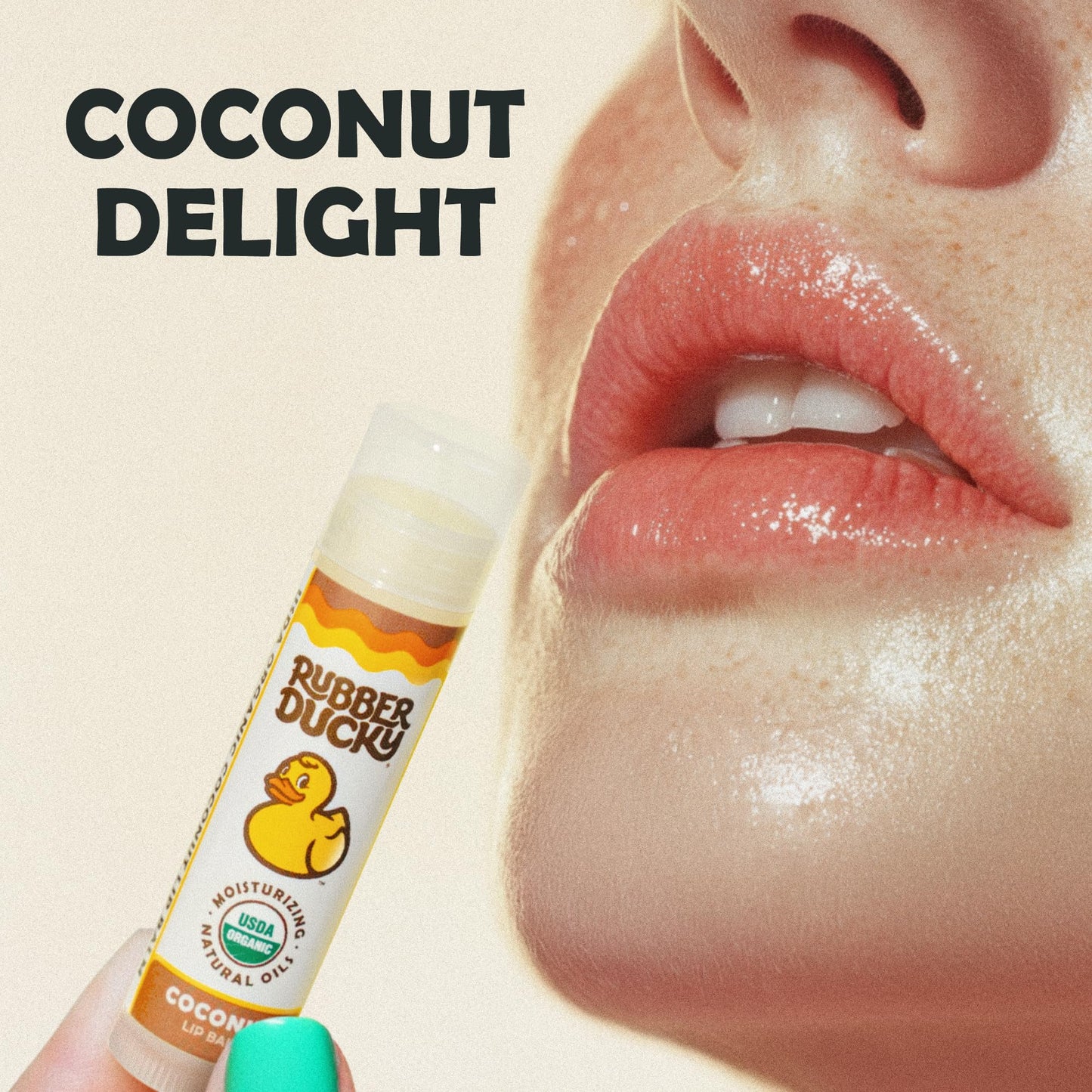 Rubber Ducky Sunscreen - Organic Lip Balm for Women, All Natural Lip Balm Stick with Vitamin E - Moisturizing & Hydrating Chap Stick for Dry Lips - Untinted and Non-Toxic Lip Care - Coconut, 3 Pack