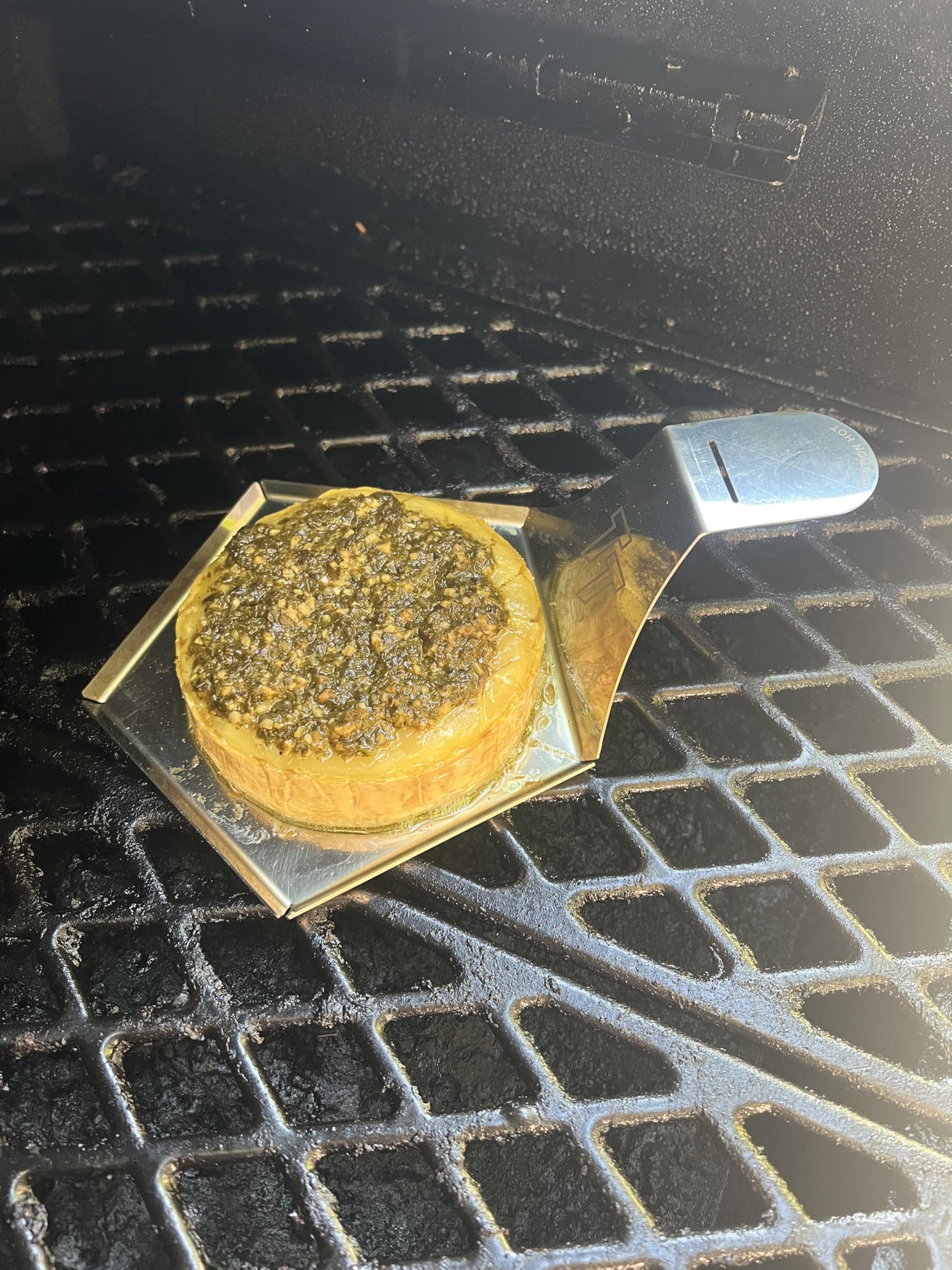 Turbo Trusser Brie Cheese Platter with Serving Knife I Easily Smoke Brie Cheese I Perfect for Smoker, Grill, & Oven I Dishwasher Safe I Made in USA I 1 Platter