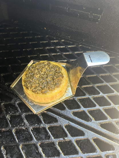 Turbo Trusser Brie Cheese Platter with Serving Knife I Easily Smoke Brie Cheese I Perfect for Smoker, Grill, & Oven I Dishwasher Safe I Made in USA I 1 Platter