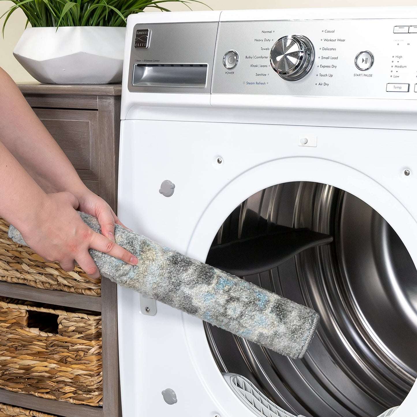 Maples Rugs Vintage Patchwork Distressed 1'8 x 2'10 Non Skid Washable Throw Rugs [Made in USA] for Entryway and Bedroom, Teal