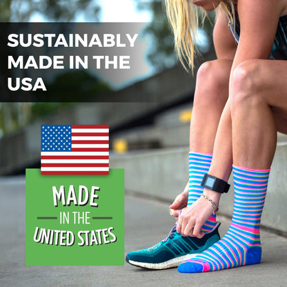 Wrightsock Racer Tab Running Socks for Men and Women - Eco-Friendly, Athletics Socks with our Contoured Foot Design - American Made with Moisture Regulation