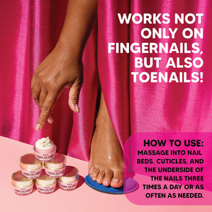 Onyx Professional Hard as Hoof Nail Strengthening Cream, Cherry Almond Scent - Made in USA, Nail Growth & Conditioning Cuticle Cream Stops Splits, Chips, Cracks & Strengthens Nails, 1 oz