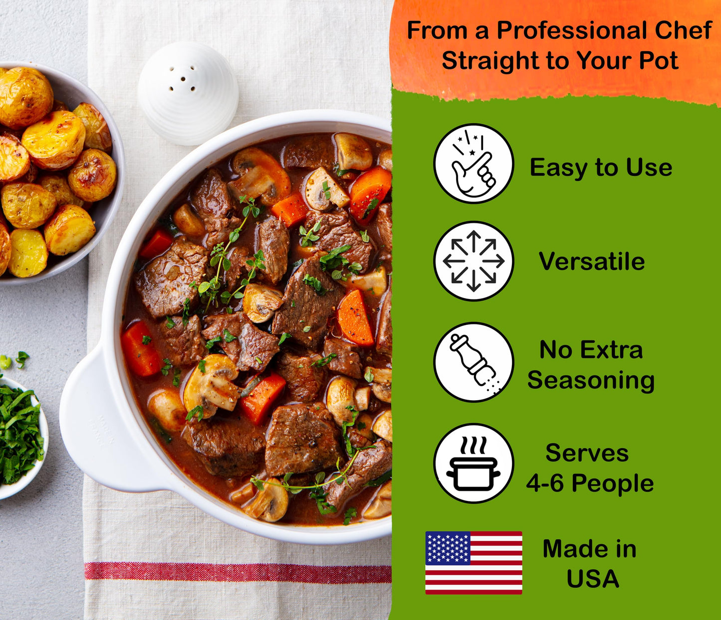 Universal Spice Bombs Seasoning Pack of 4 - Spice Mix for Soup, Stew, Marinade