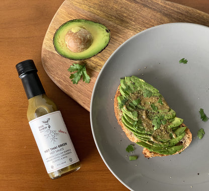 Seed Ranch Hot Thai Sauce, 5 Fl Oz - Spicy Heat - Featured on Hot Ones, Green Carolina Reaper Pepper, Organic Gourmet Hot Sauce - Vegan, Non-GMO, Gluten-Free, Proteins, Rice Bowls, Noodles & Breakfast