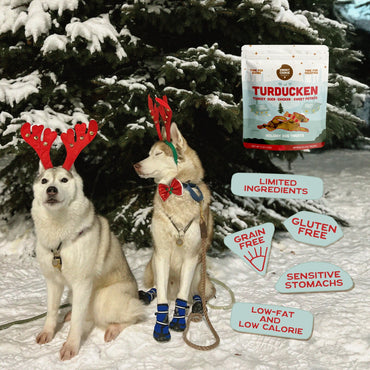Smart Cookie Turducken Holiday Dog Treats - Turkey, Duck and Chicken Christmas Dog Treats - Healthy, All Natural, Grain Free, Human-Grade - Made in USA - 5oz