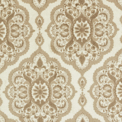 Maples Rugs Vivian Medallion Area Rugs - Made in USA - Washable, Non Slip, Pet-Friendly Mat for Bedroom, Office, and Entryway, 3'4 x 5'', Neutral