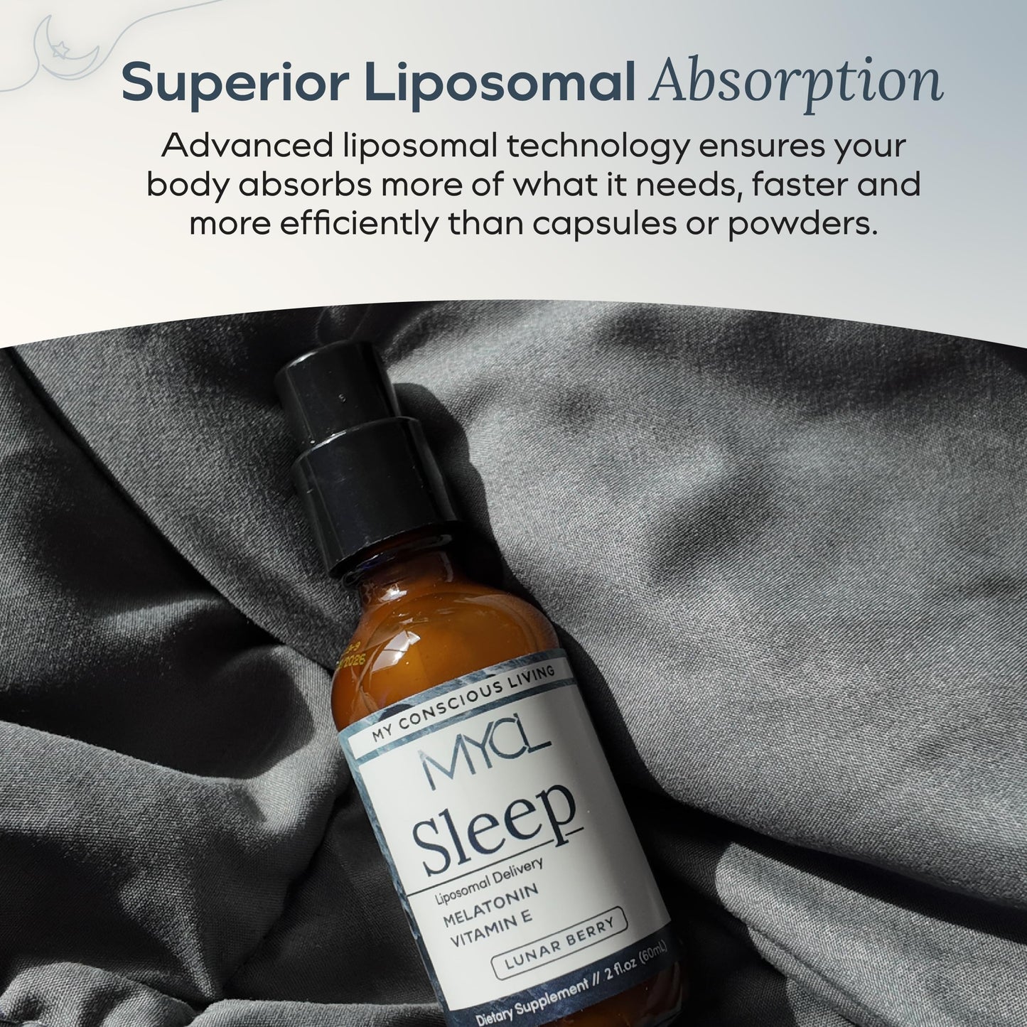Sleep Liposomal Supplement with Low-Dose Liquid Melatonin Kids and Adults - Relaxation Aid, Deep Restorative Sleep Support - Vegan and Clean - Advanced Absorption - Berry Flavor - 60 Pump Servings