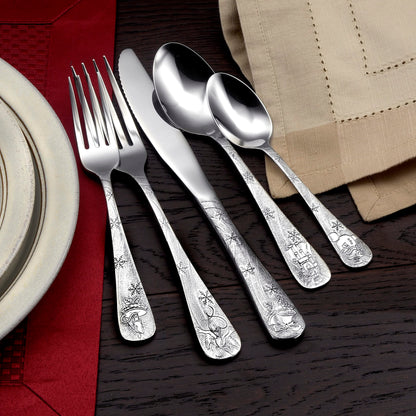 Liberty Tabletop Holidays 40 Piece Flatware Set Service for 8 Silverware 100% MADE IN USA