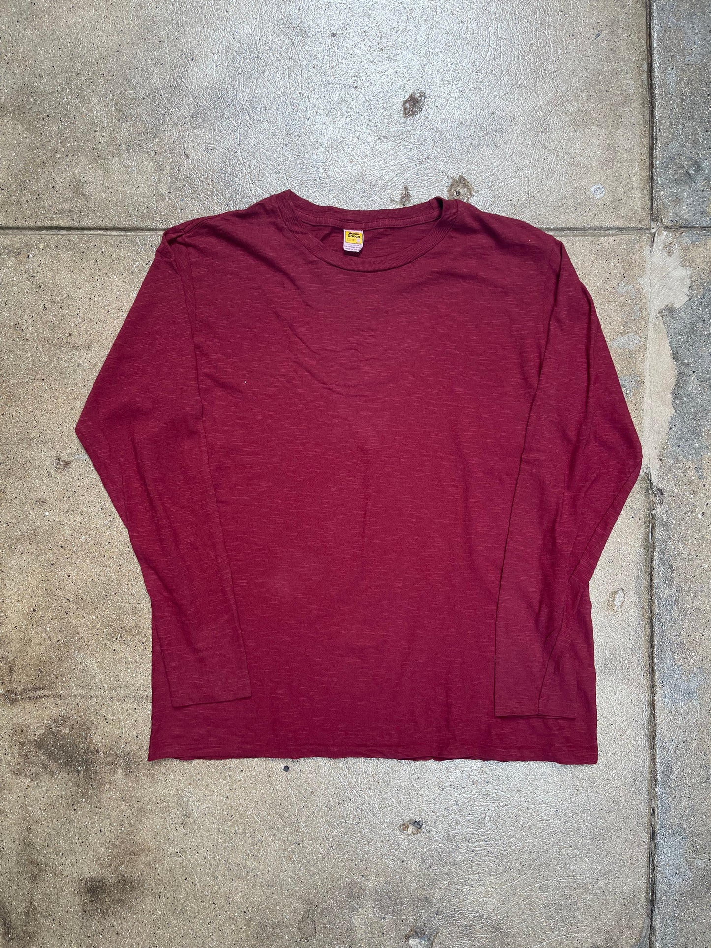 Rolled Tee Long Sleeve Burgundy