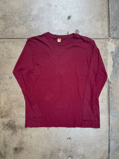 Rolled Tee Long Sleeve Burgundy