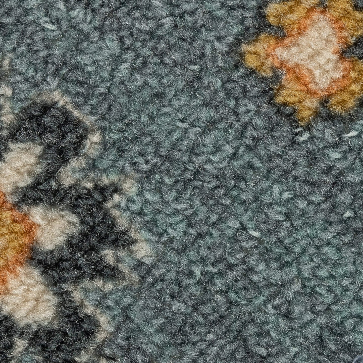 Maples Rugs Fleur Contemporary Motif Kitchen Rugs Non Skid Accent Area Carpet [Made in USA], Blue/Multi, 1'8" x 2'10"