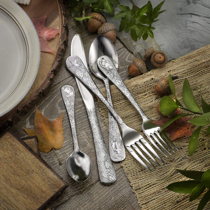 Liberty Tabletop American Outdoors 20 Piece Flatware set Service for Four Made in the USA Silverware
