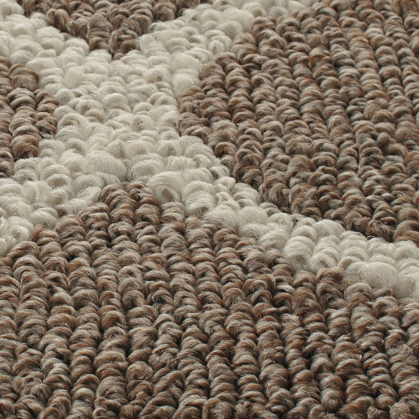 Maples Rugs Rebecca Contemporary Kitchen Rugs Non Skid Accent Area Carpet [Made in USA], 1'8 x 2'10, Café Brown/White