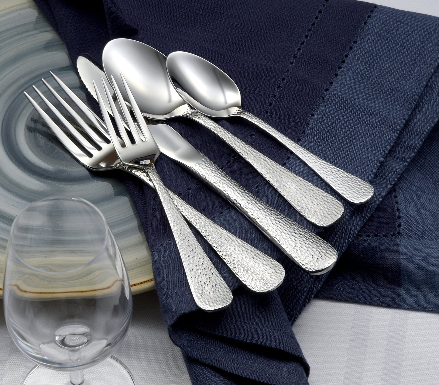 Liberty Tabletop Providence 65 Piece Flatware Set for 12 Silverware Made in USA