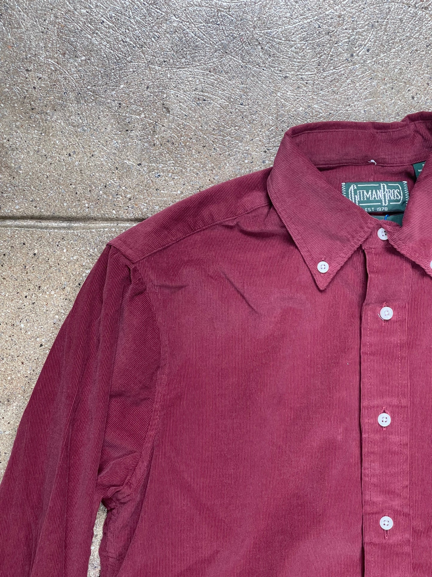 Burgundy Thin Wale Corduroy