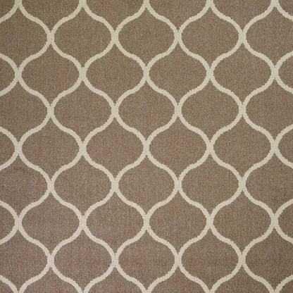 Maples Rugs Rebecca Contemporary Kitchen Rugs Non Skid Accent Area Carpet [Made in USA], 1'8 x 2'10, Café Brown/White