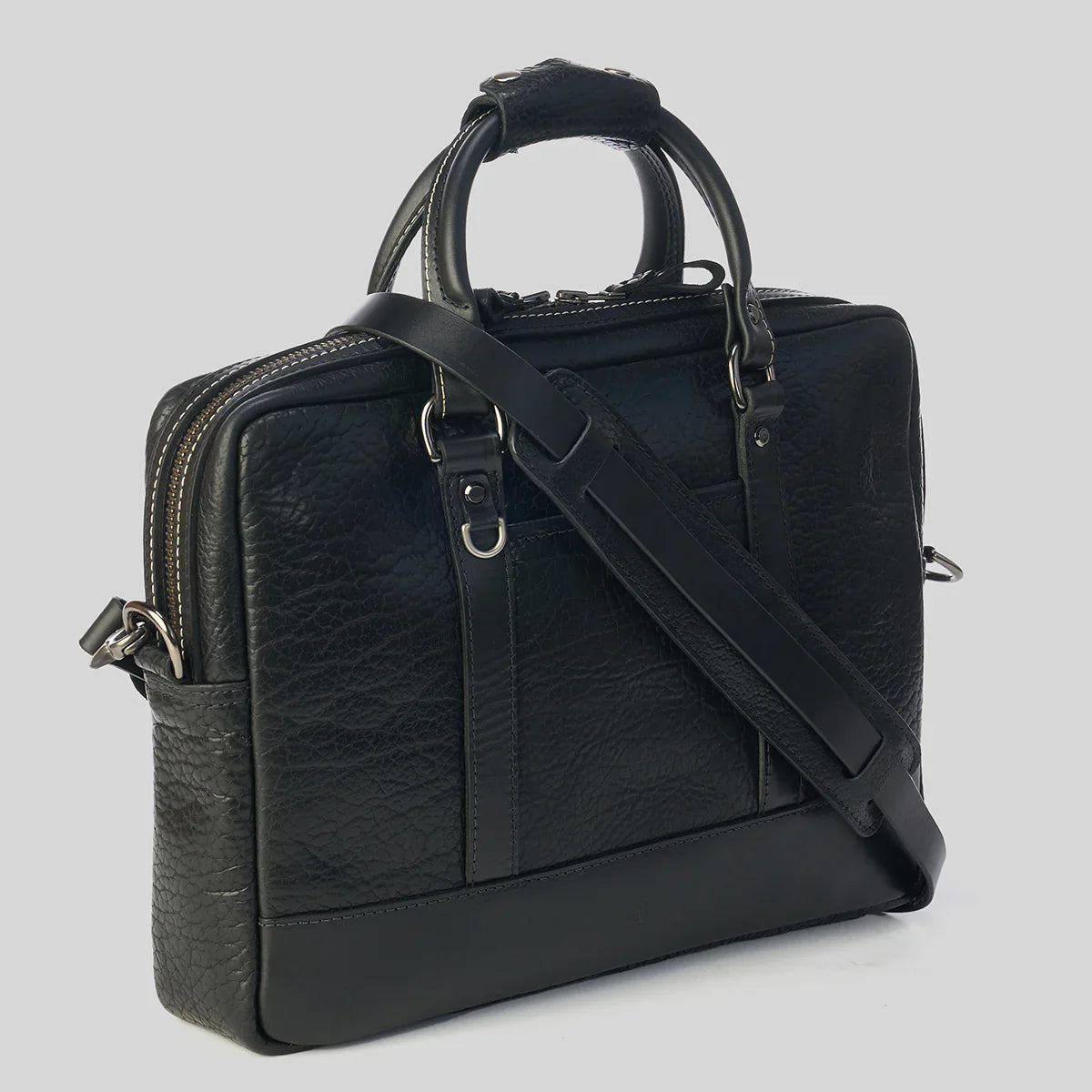 Bison Slim Briefcase #551 | Black | Coronado Leather