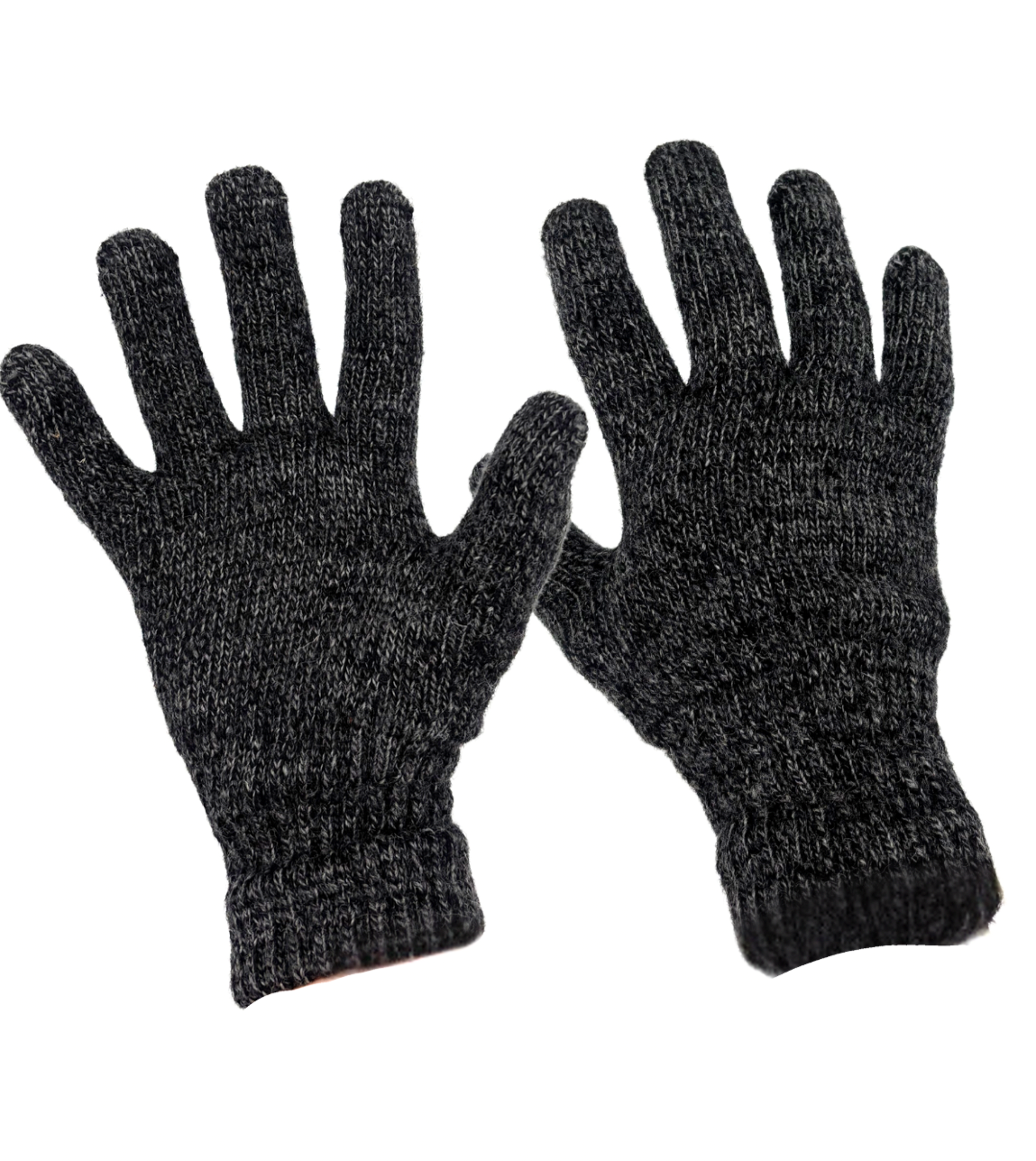 USA made wool mittens fit photo. Warm comfortable rag wool mittens