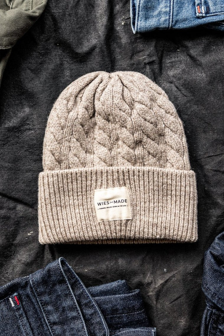 Wool Beanie | 100% American Made - Natural